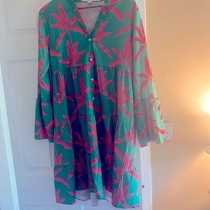 Woman’s silk floral dress